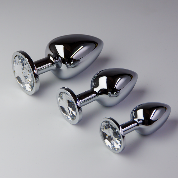 פלאג מתכת יהלום שקוף