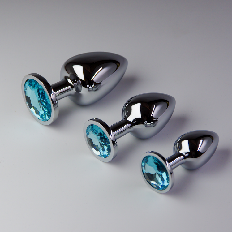 פלאג מתכת יהלום כחול אקווה