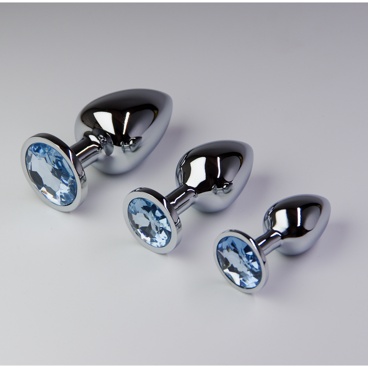 פלאג מתכת יהלום תכלת