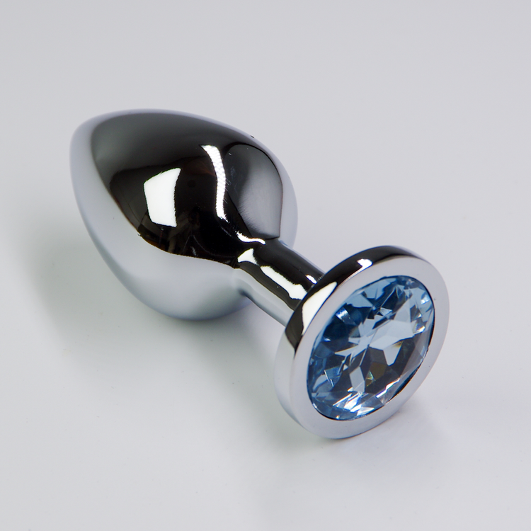 פלאג מתכת יהלום תכלת