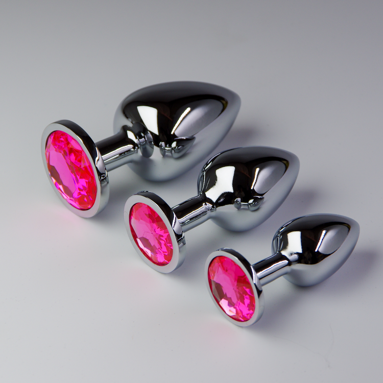 פלאג מתכת יהלום ורוד