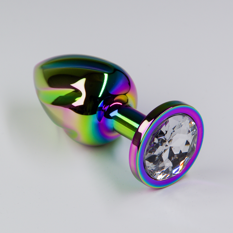 פלאג מתכת צבעונית מחורץ יהלום שקוף