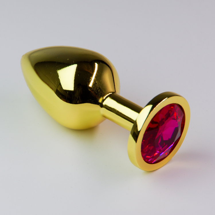 פלאג מתכת זהובה יהלום סגול ארגמן