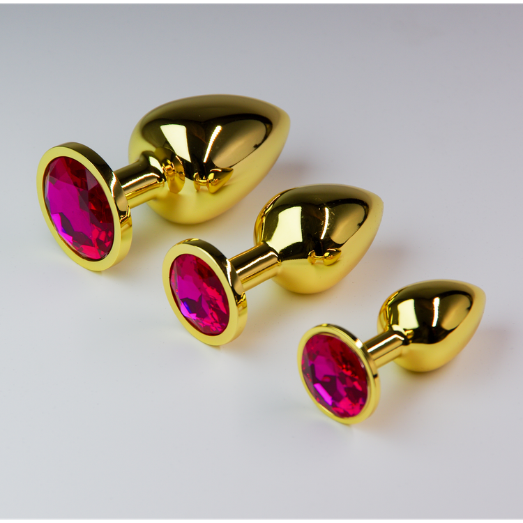 פלאג מתכת זהובה יהלום סגול ארגמן