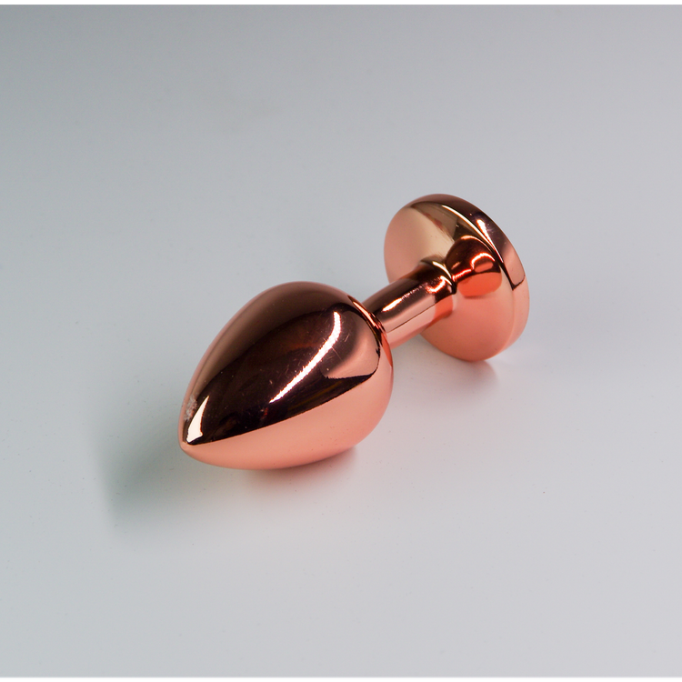 פלאג מתכת רוז גולד יהלום תכלת