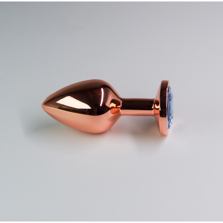 פלאג מתכת רוז גולד יהלום תכלת