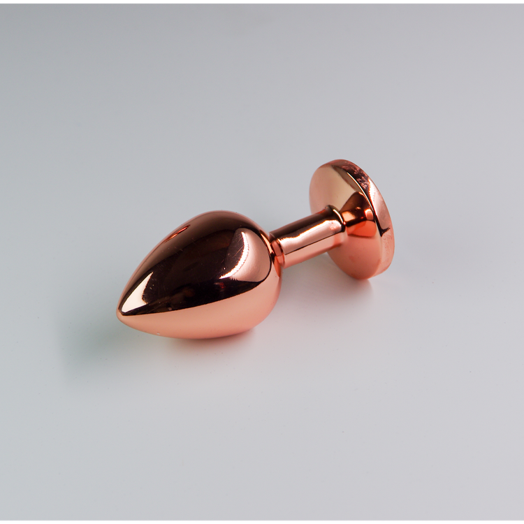 פלאג מתכת רוז גולד יהלום כחול מים עמוקים