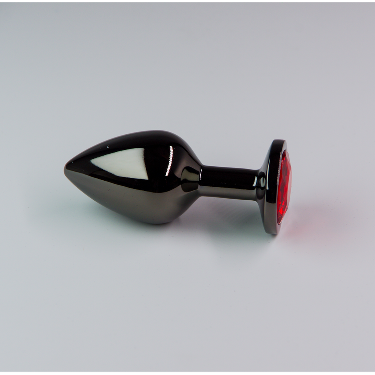 פלאג מתכת שחורה יהלום אדום