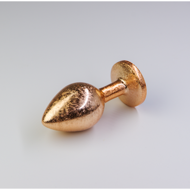 פלאג מתכת זהובה פרוסטי יהלום כחול אקווה