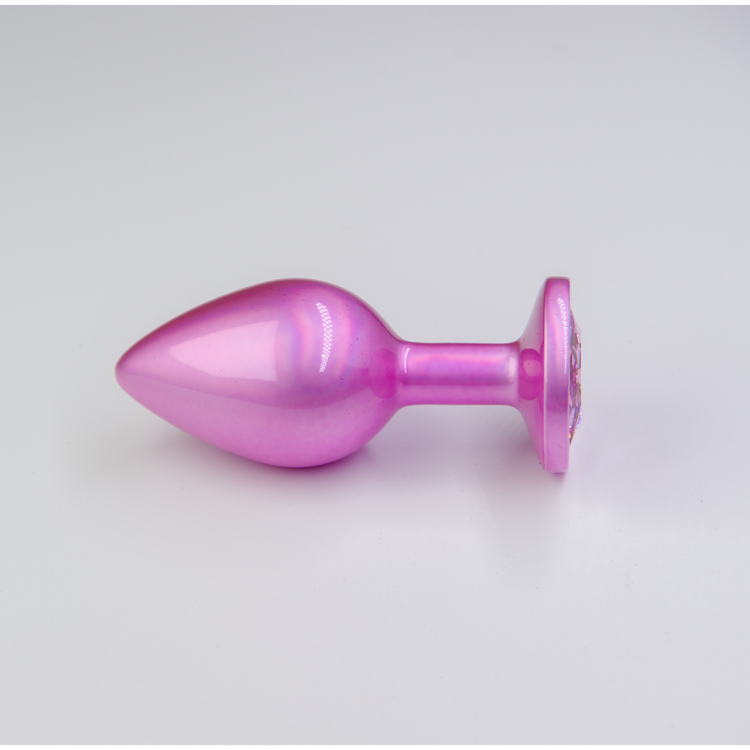 פלאג מתכת פנינה ורודה יהלום בייבי