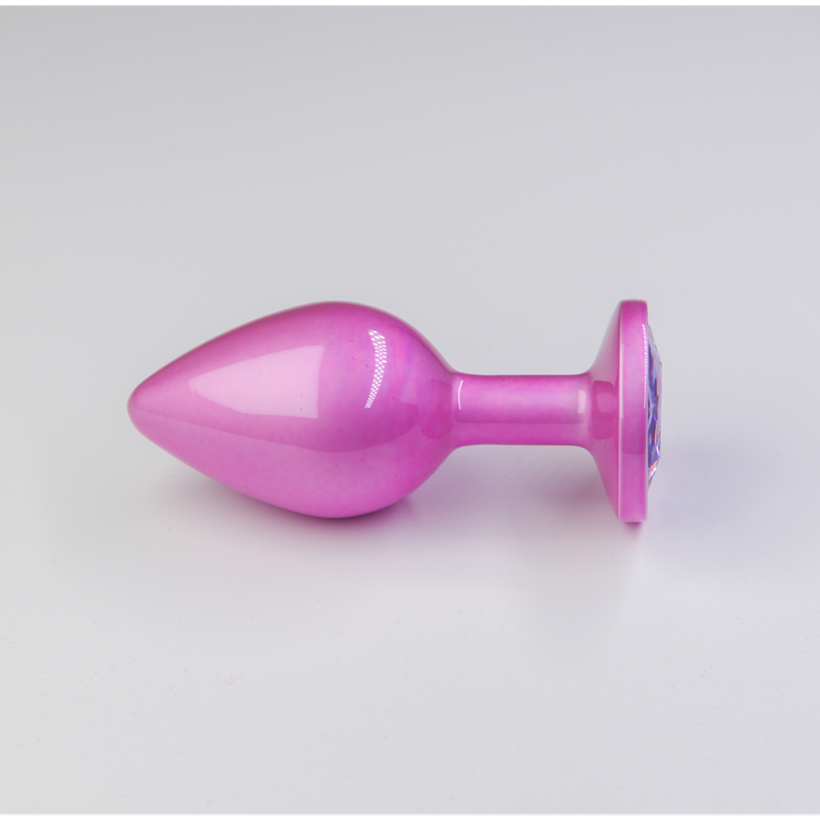 פלאג מתכת פנינה ורודה יהלום לבנדר