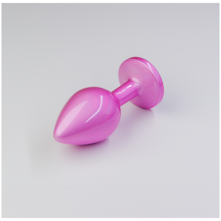 פלאג מתכת פנינה ורודה יהלום לבנדר