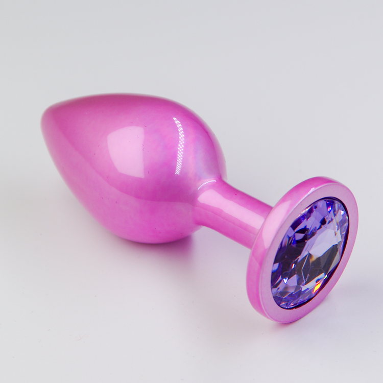 פלאג מתכת פנינה ורודה יהלום לבנדר