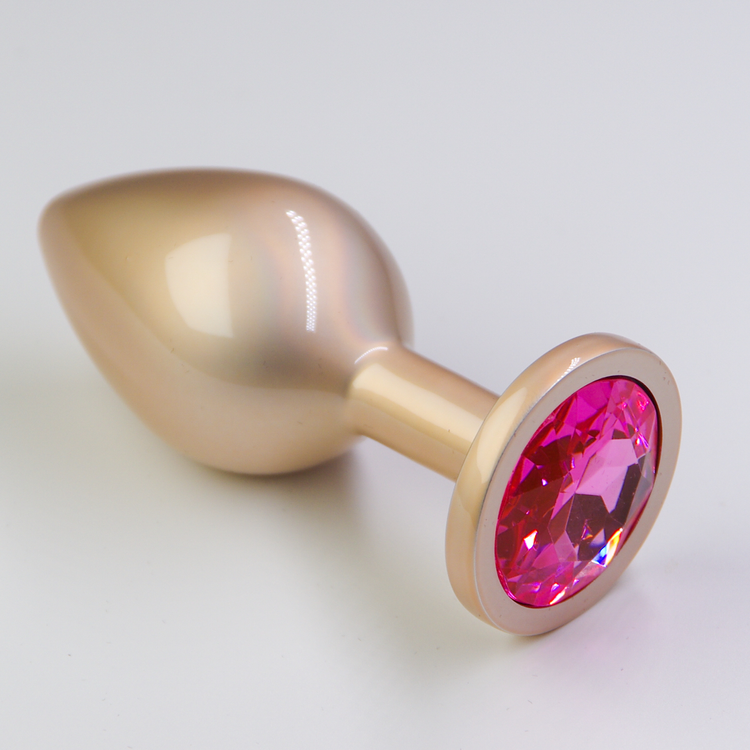 פלאג מתכת פנינה גולד יהלום ורוד