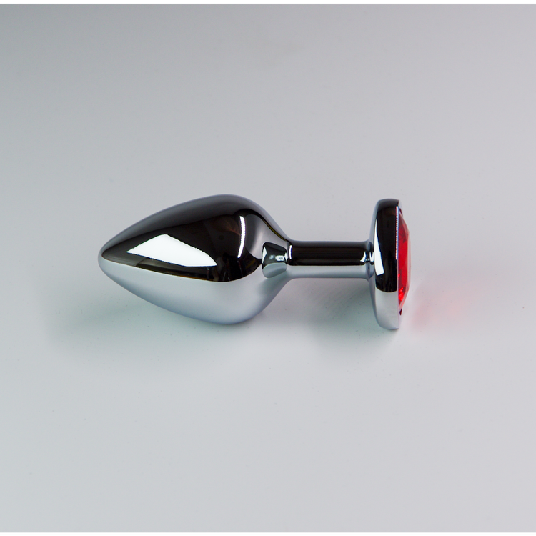 פלאג מתכת יהלום לב אדום