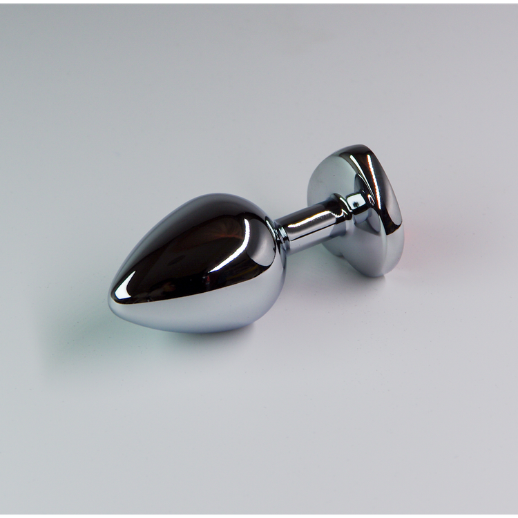 פלאג מתכת יהלום לב אדום