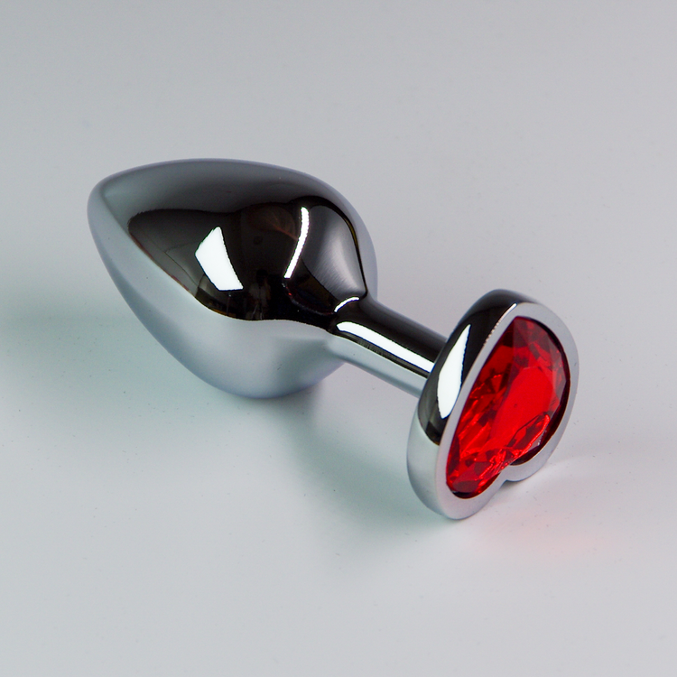 פלאג מתכת יהלום לב אדום