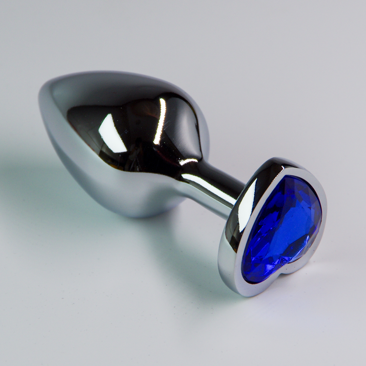 פלאג מתכת יהלום לב כחול