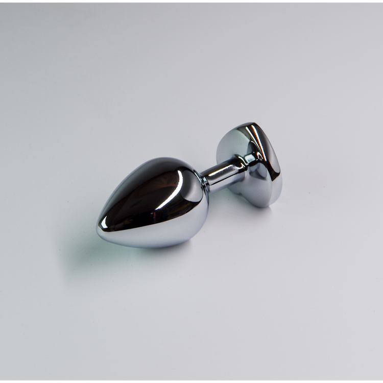 פלאג מתכת יהלום לב כחול אקווה