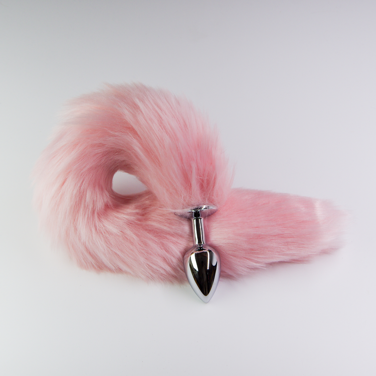 אג מתכת עם זנב שועל ורוד מעושן