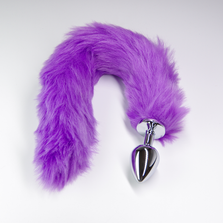 פלאג מתכת עם זנב שועל סגול