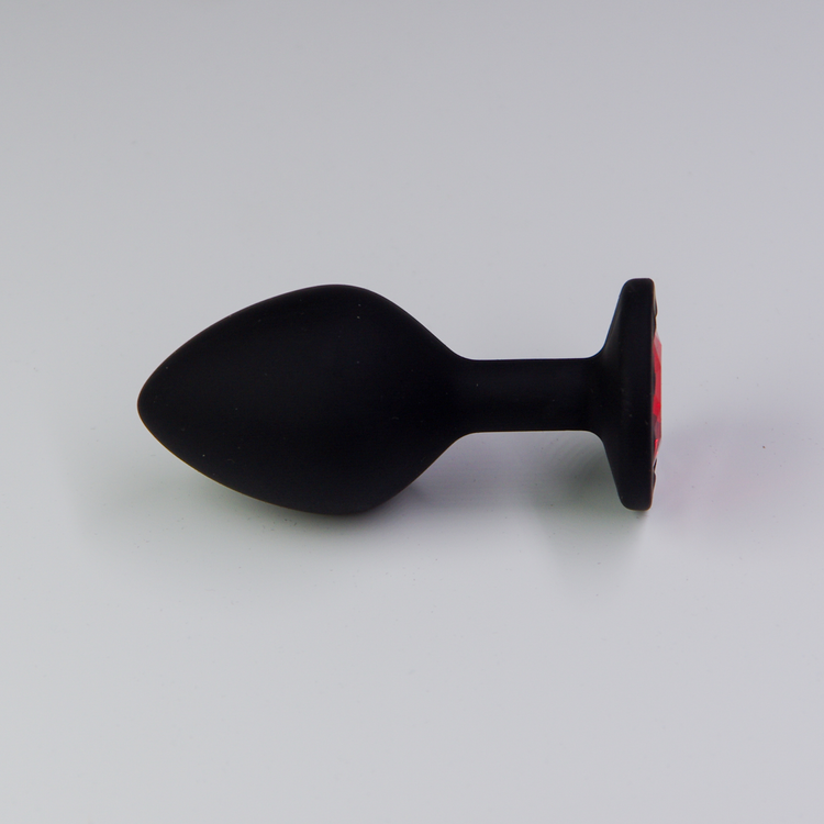 פלאג סיליקון שחור יהלום אדום