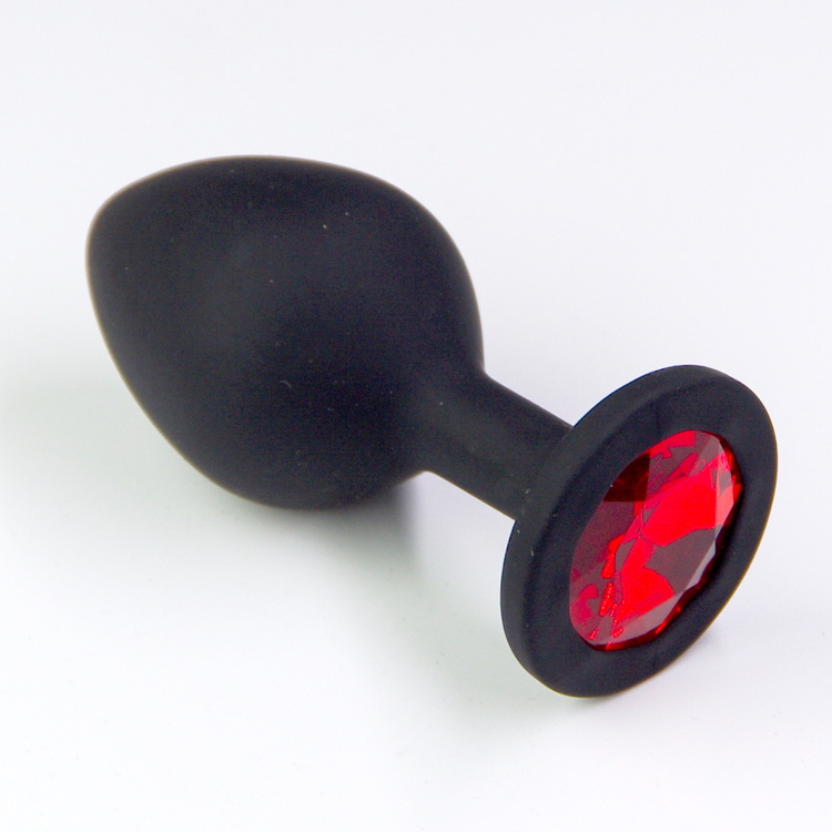 פלאג סיליקון שחור יהלום אדום