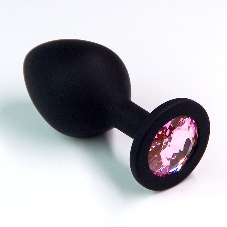 פלאג סיליקון שחור יהלום ורוד בייבי