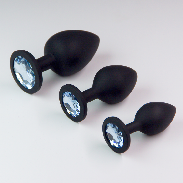 פלאג סיליקון שחור יהלום כחול אקווה