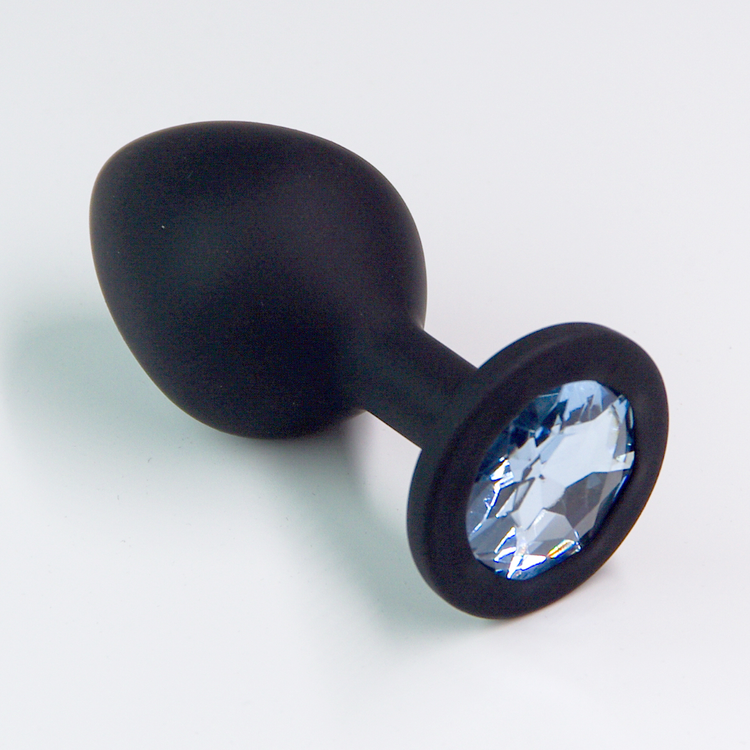 פלאג סיליקון שחור יהלום כחול אקווה