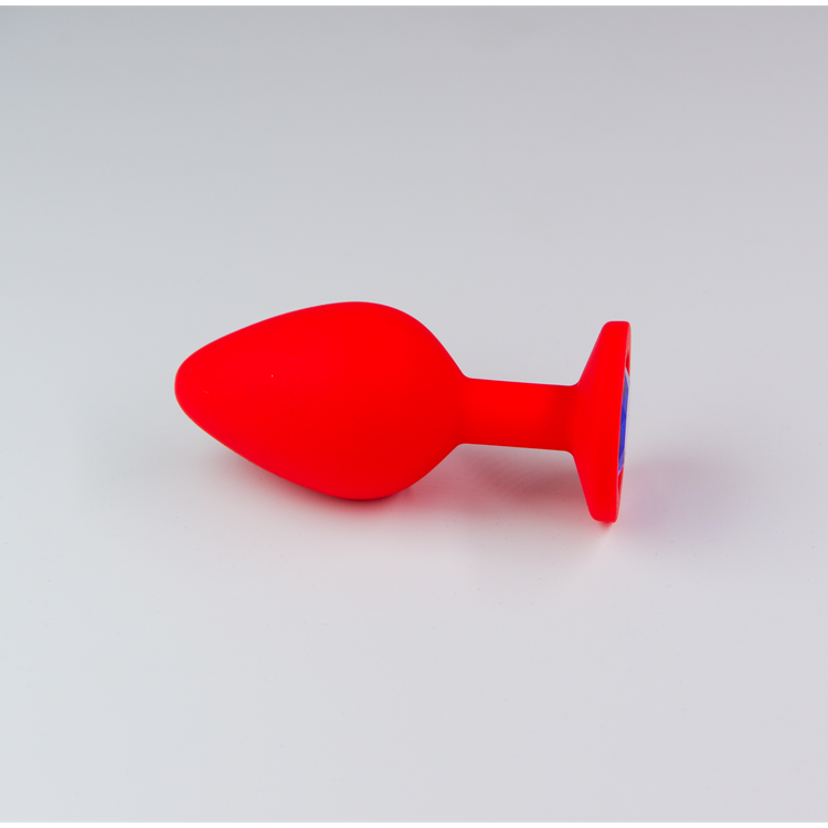 פלאג סיליקון אדום יהלום כחול כהה