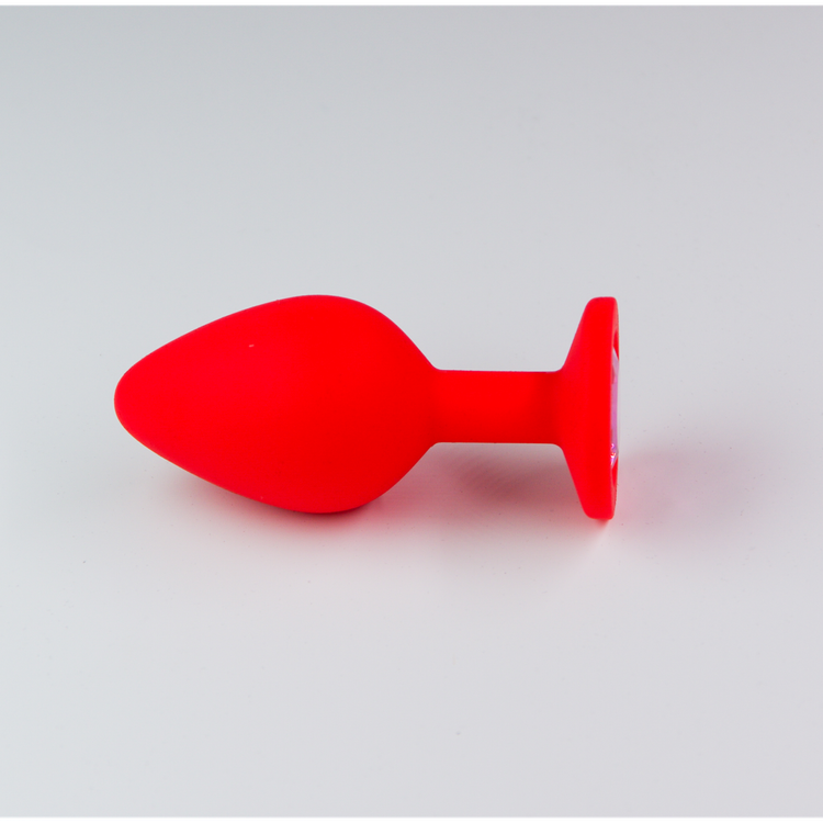 פלאג סיליקון אדום יהלום ורוד