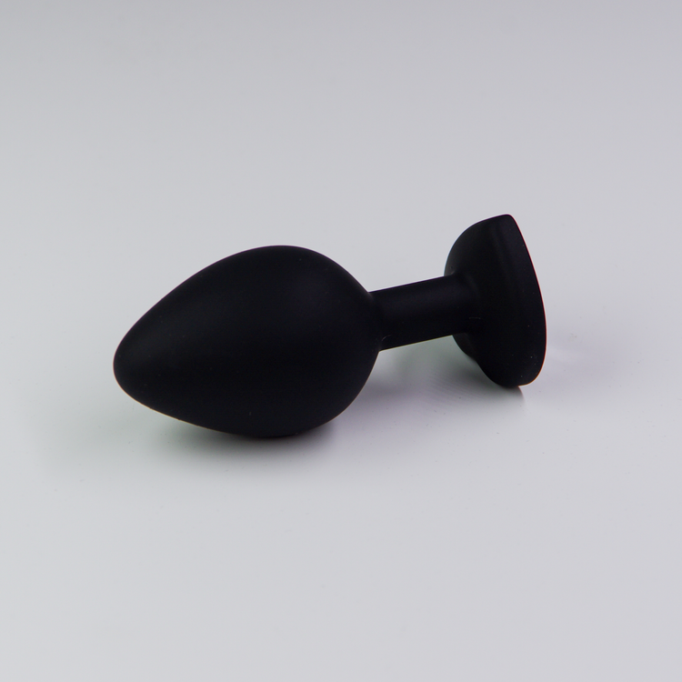 פלאג סיליקון שחור יהלום לב שקוף