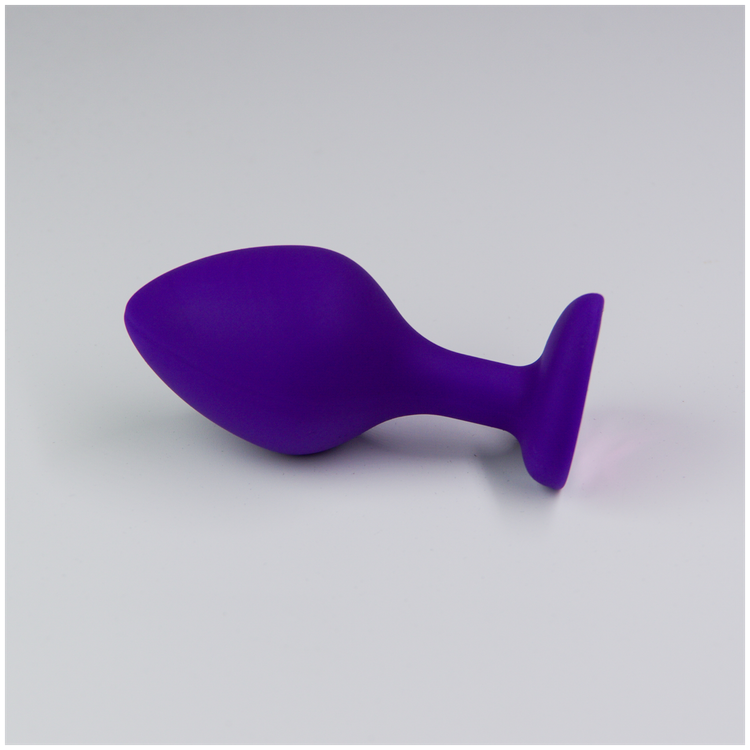 פלאג סיליקון סגול יהלום לב ורוד