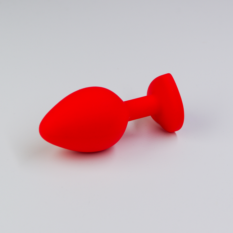 פלאג סיליקון אדום יהלום לב סגול כהה