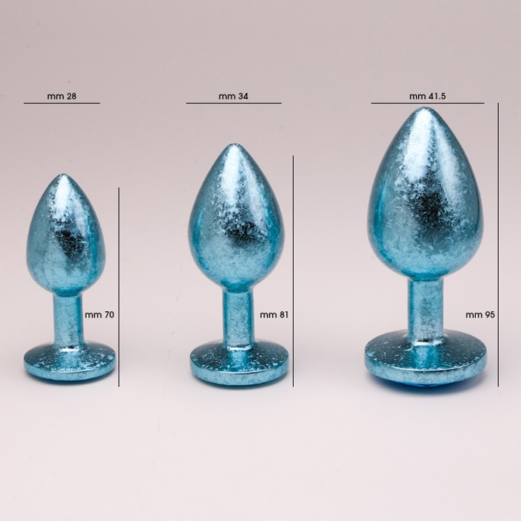 פלאג מתכת כחולה פרוסטי יהלום כחול אקווה