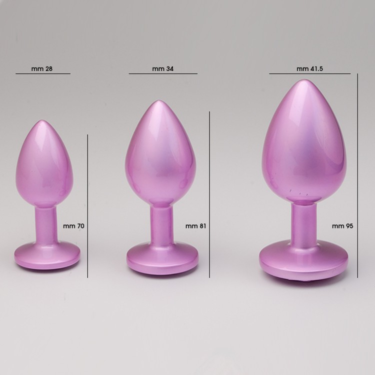 פלאג מתכת פנינה ורודה יהלום לב ורוד