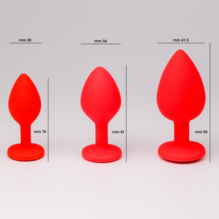 פלאג סיליקון אדום יהלום כחול כהה