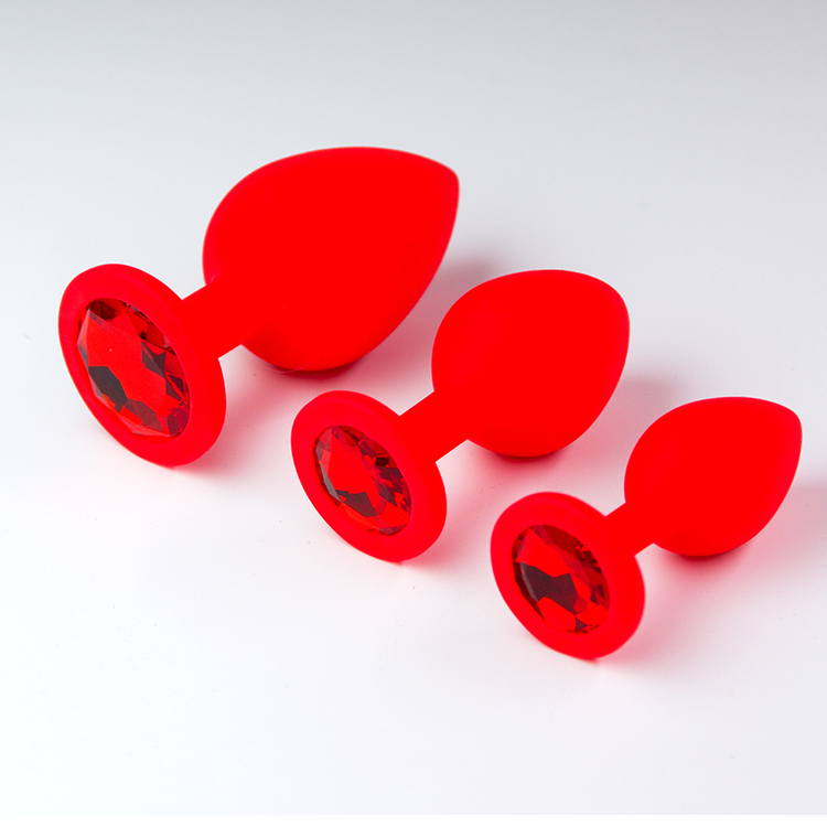 פלאג סיליקון אדום יהלום אדום