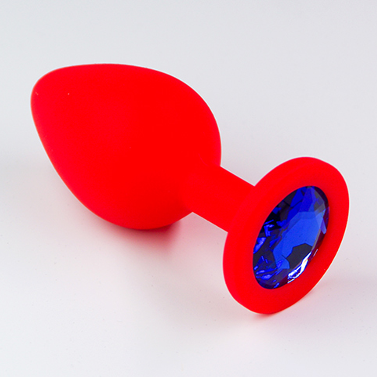 פלאג סיליקון אדום יהלום כחול כהה