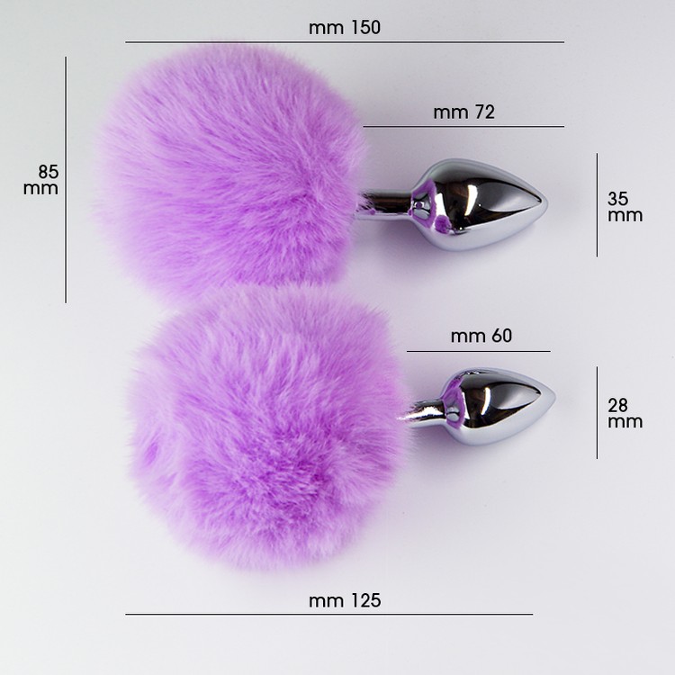 פלאג מתכת עם זנב באני סגול