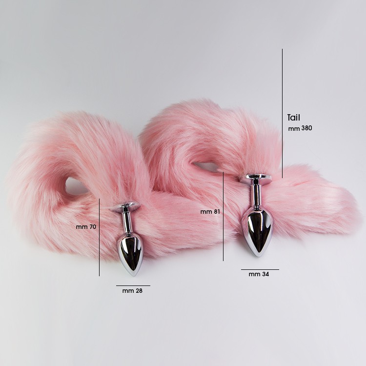 אג מתכת עם זנב שועל ורוד מעושן