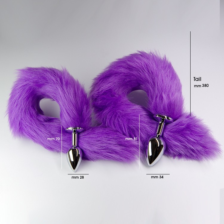 פלאג מתכת עם זנב שועל סגול