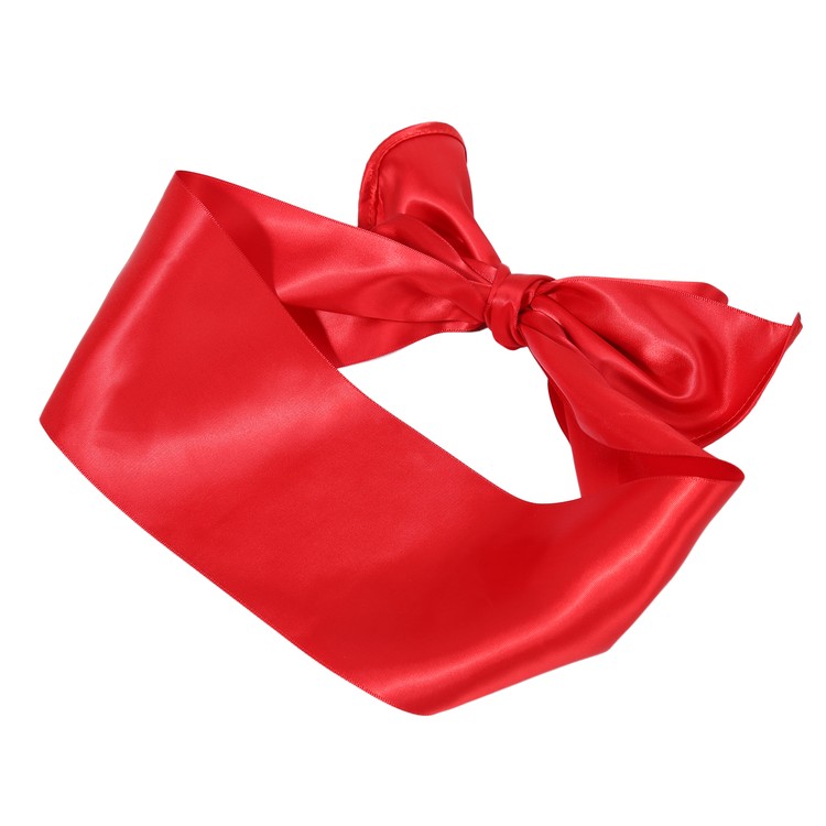 כיסוי עיניים רחב אדום מסטן