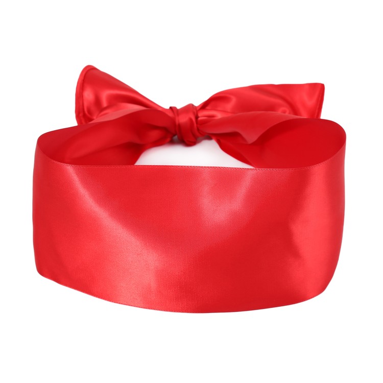 כיסוי עיניים רחב אדום מסטן