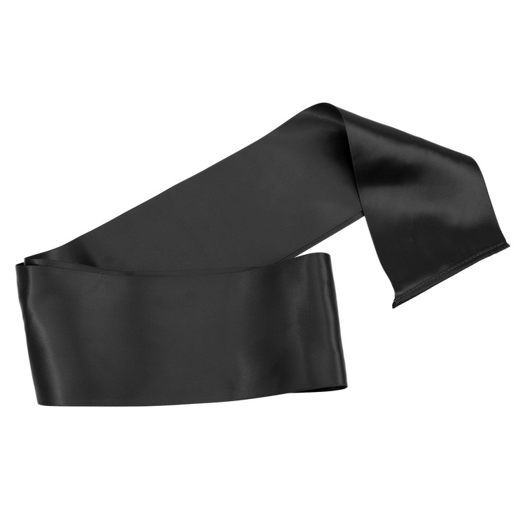 כיסוי העיניים רחב שחור מסטן