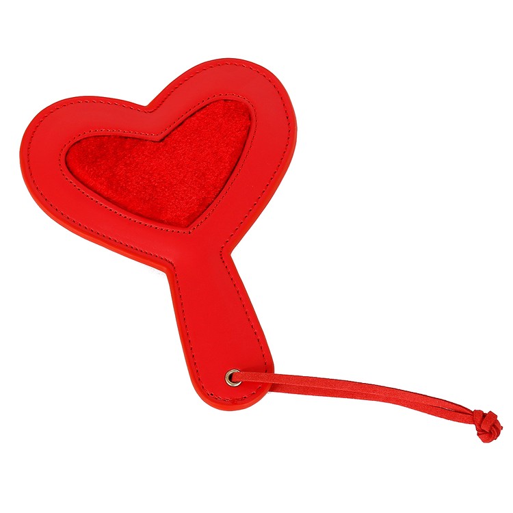 מחבט לב מרופד אדום