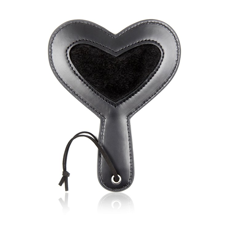 מחבט לב מרופד שחור