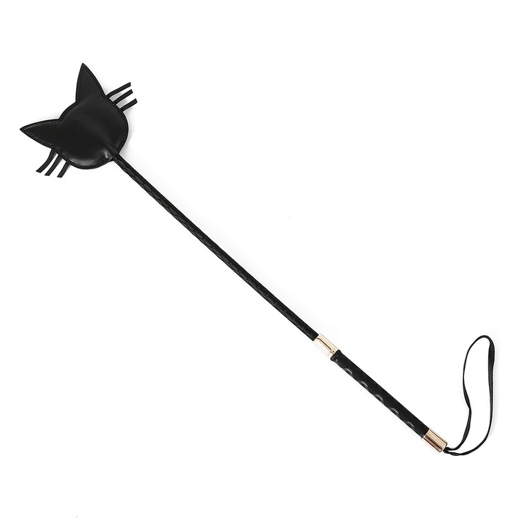 שוט רכיבה ארוך קצה חתול שחור