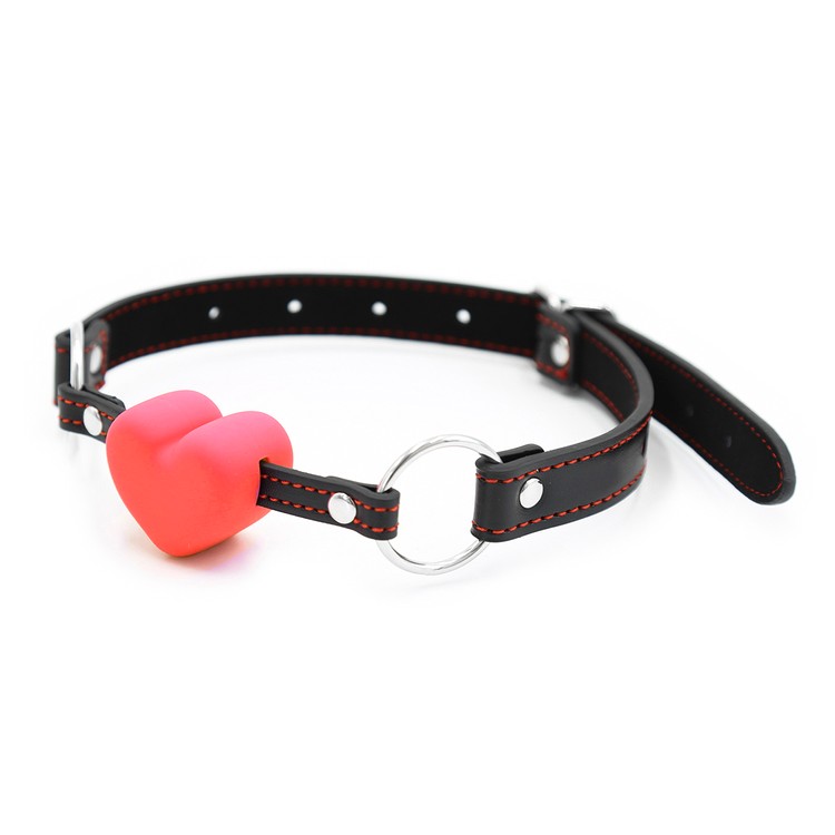 מחסום פה עם לב סיליקון אדום